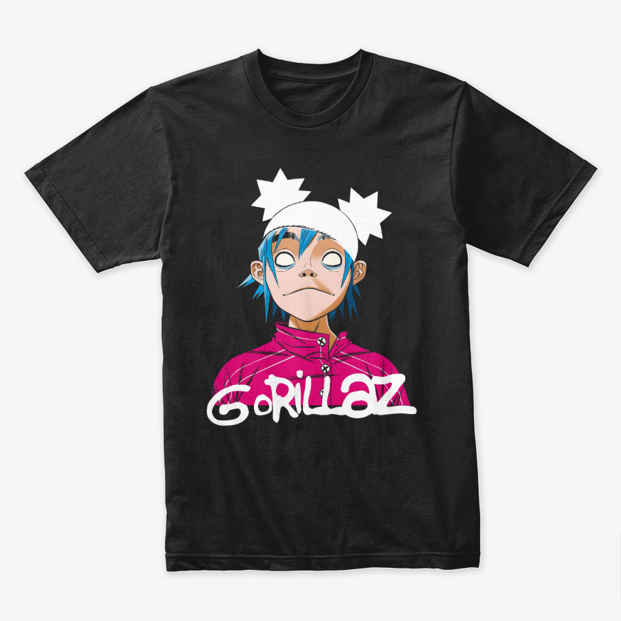 Camiseta Algodon Gorillaz 2D Art