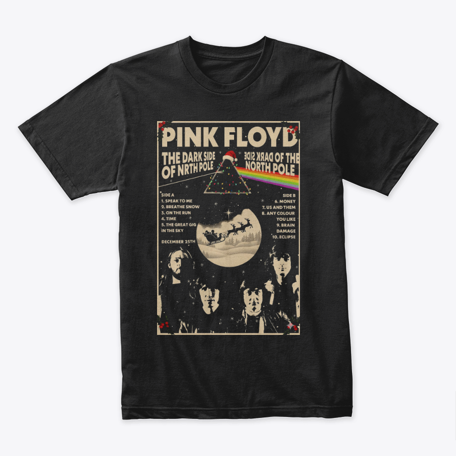Camiseta Algodon Pink Floyd Navidad