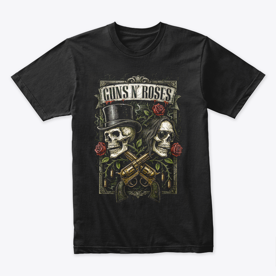 Camiseta Algodon Guns N Roses Skull Logo