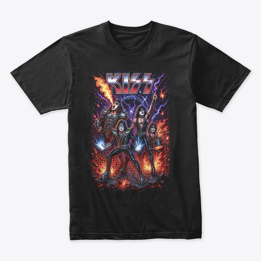 Camiseta Algodon Kiss Band