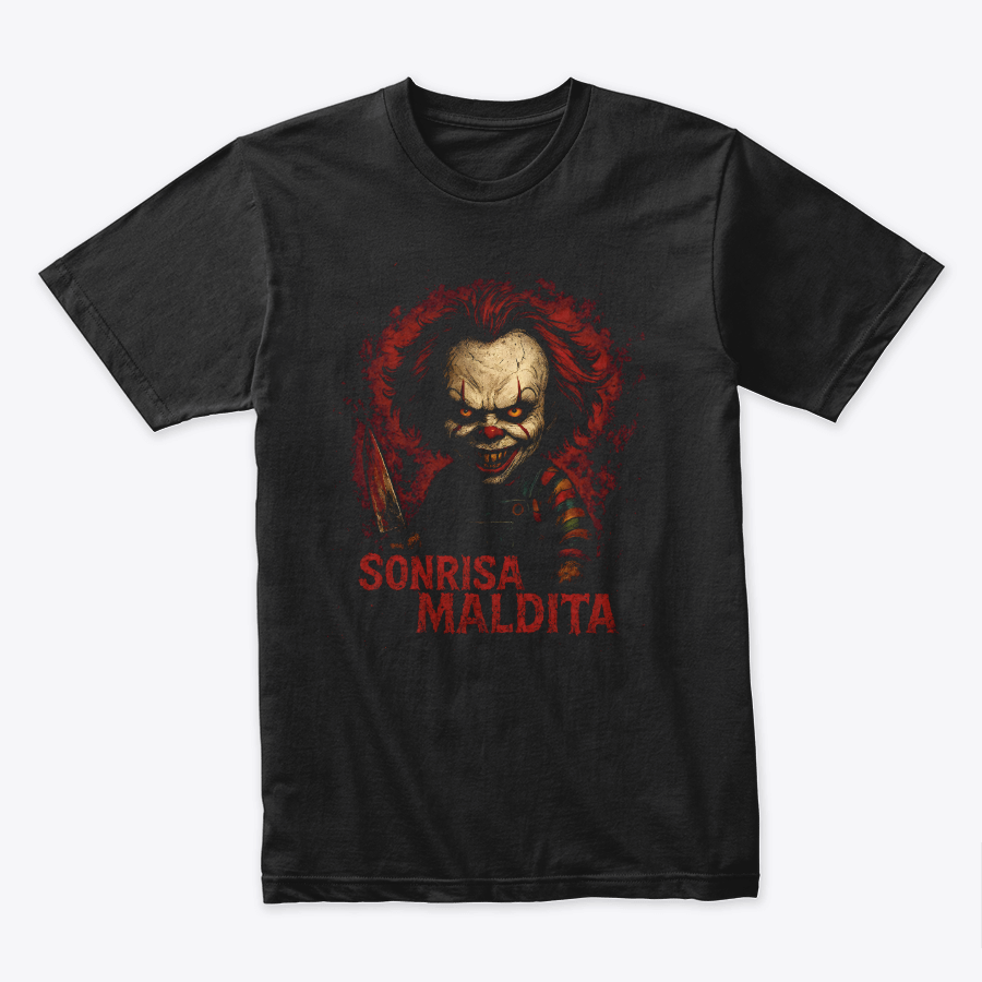 Camiseta Algodon Sonrisa maldita Halloween