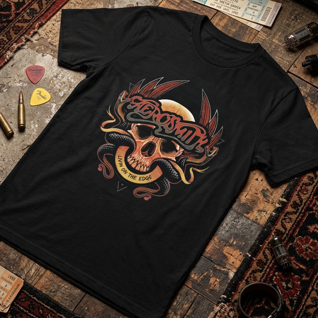 Camiseta Algodon Aerosmith Livin On The Edge