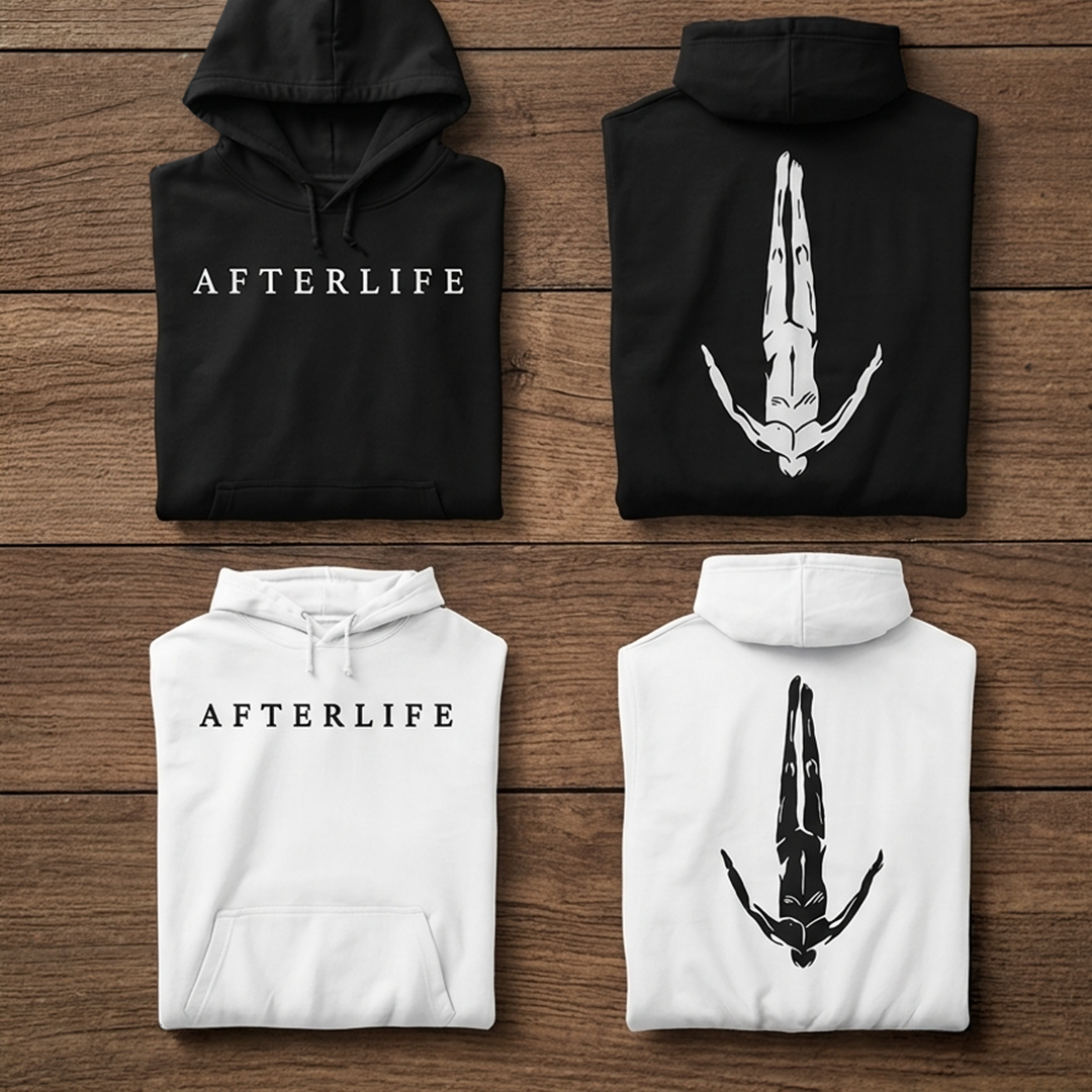 Buzo Capota Afterlife Logo doble estampado Hoodie