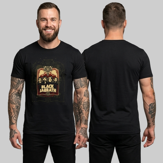 Camiseta Algodon Black Sabbath Poster Faces