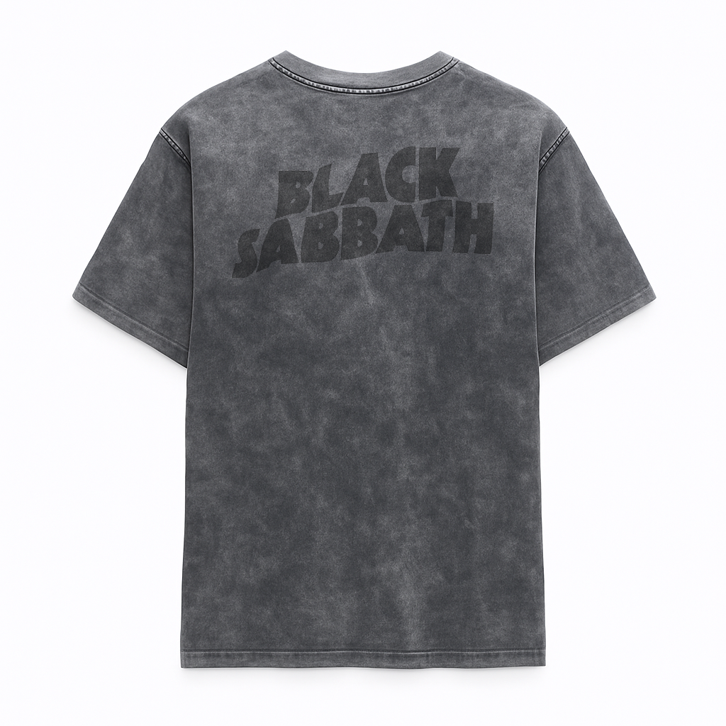 Camiseta Prelavada Algodon Black Sabbath Logo
