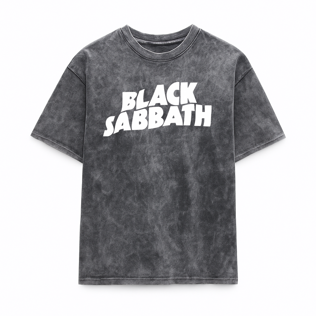 Camiseta Prelavada Algodon Black Sabbath Logo
