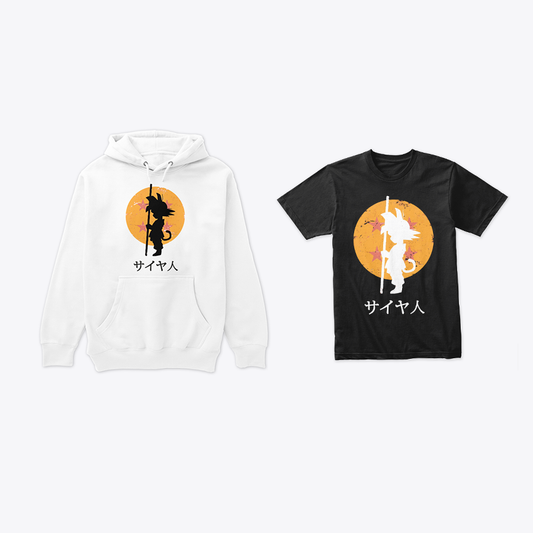 Combo Dragon Ball Goku Báculo: Buzo y Camiseta