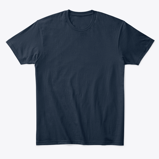 Camiseta Básica Regular Fit Azul Oscuro - plana