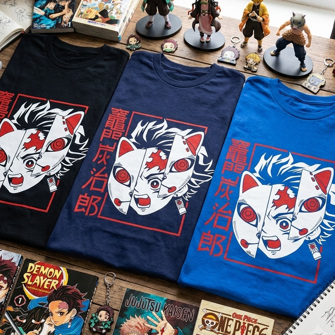 Camiseta Algodon Demon slayer Faces
