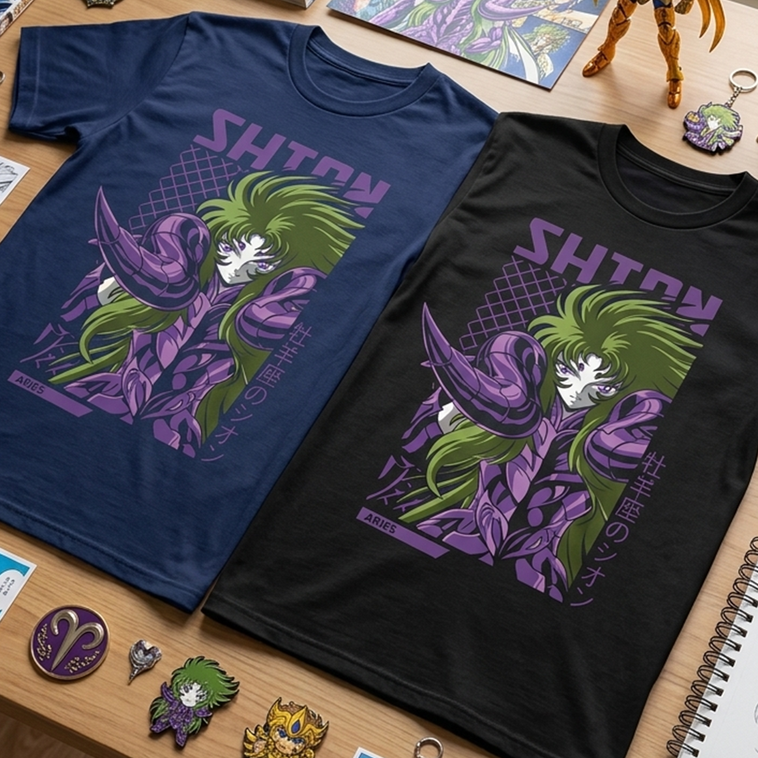 Camiseta Algodon Caballeros Del Zodiaco Shion Aries