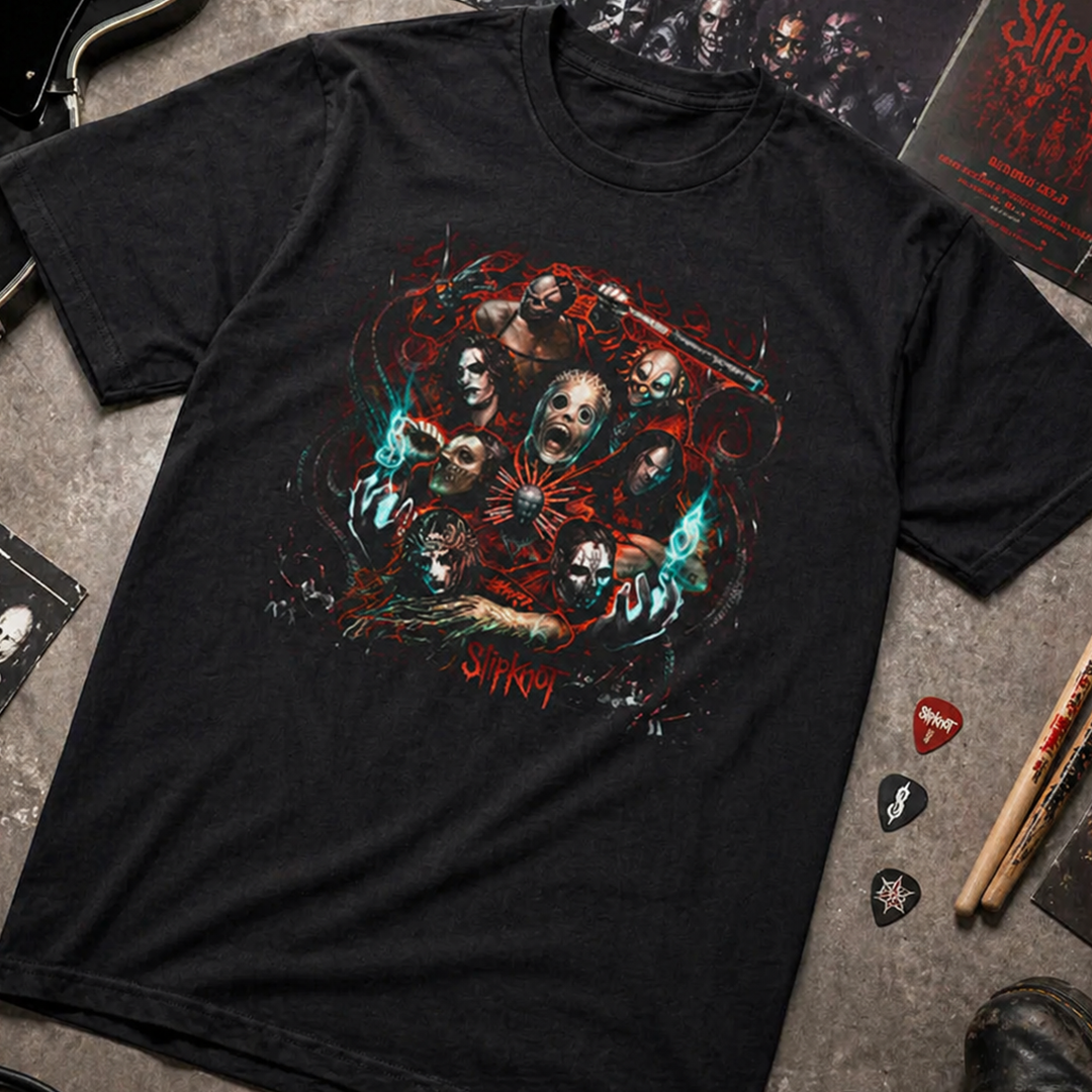 Camiseta Algodon Slipknot Band Poster