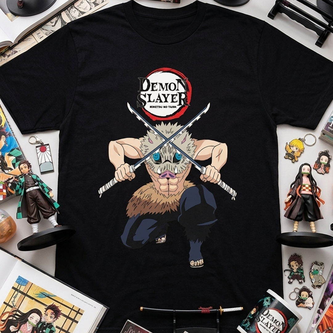 Camiseta Algodon Demon Slayer Inozuke Art