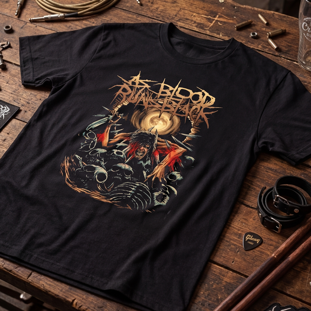Camiseta Algodon As Blood Runs Black Art