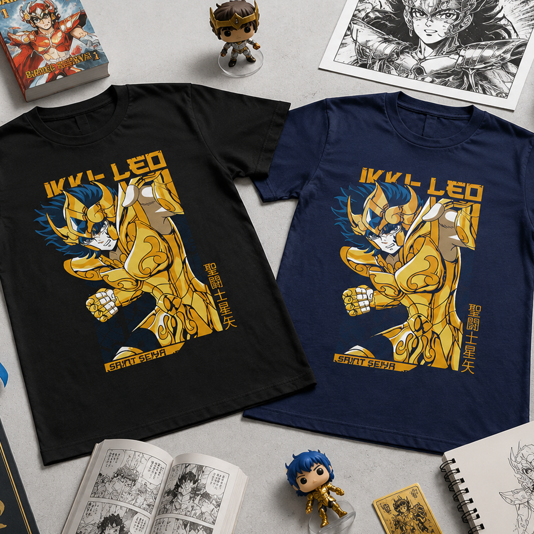 Camiseta Algodon Caballeros Del Zodiaco Ikki Leo