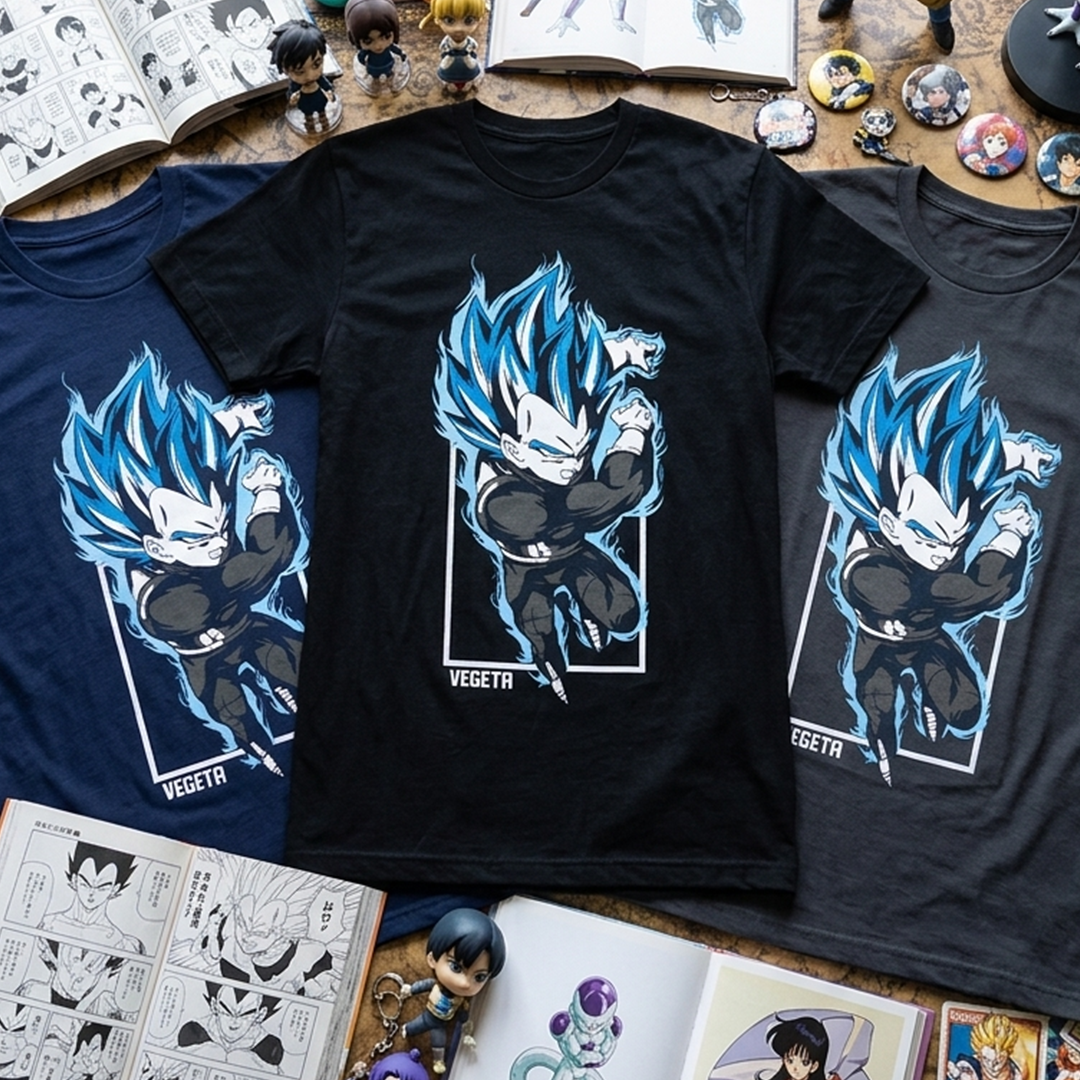Camiseta Algodon Vegeta Dragon Ball Art