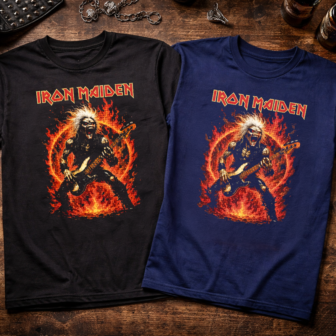 Camiseta Algodon Iron Maiden Guitar