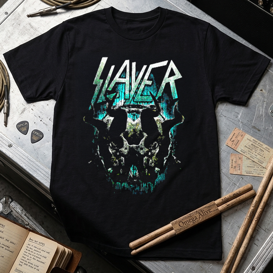Camiseta Algodon Slayer Pacific Doble Calavera