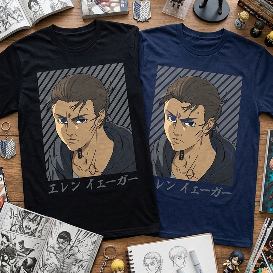 Camiseta Algodon Eren Attack On Titan Face