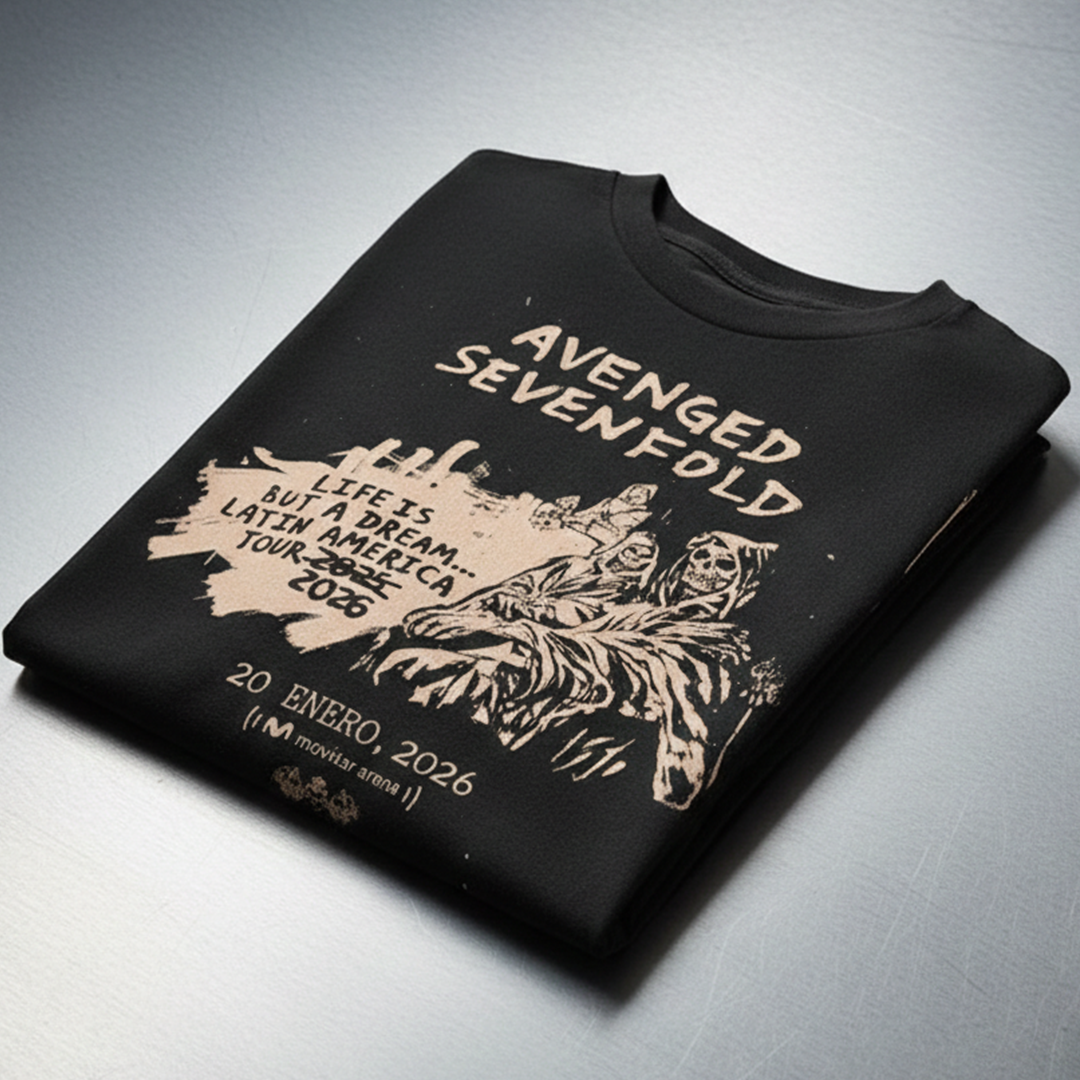 Camiseta Algodon Avenged Sevenfold Tour 2026