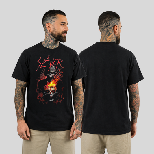 Camiseta Algodon Slayer Fire Cementerio Poster