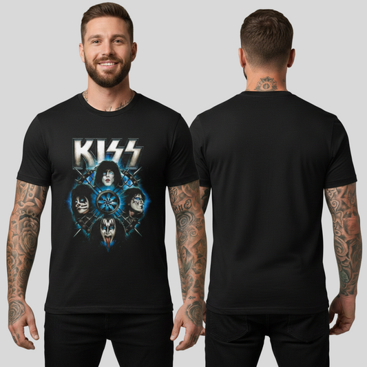Camiseta algodon Kiss Faces Tribe