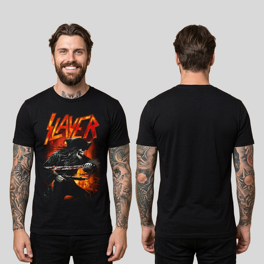 Camiseta Algodon Slayer Skeleton Pirates Art