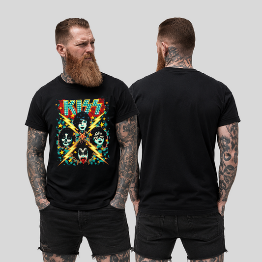 Camiseta Algodon Kiss Animated Poster
