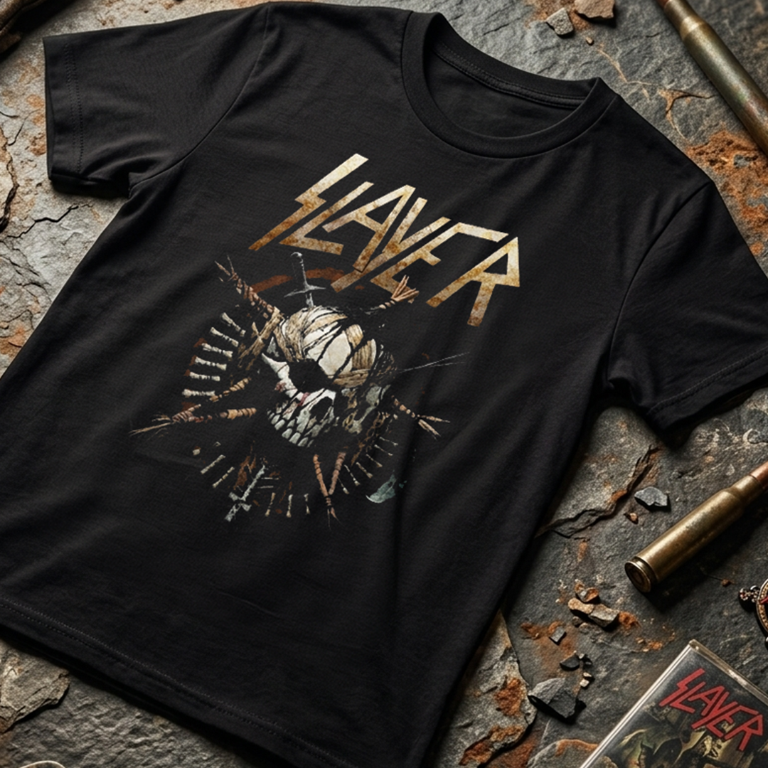 Camiseta Algodon Slayer Skull Art