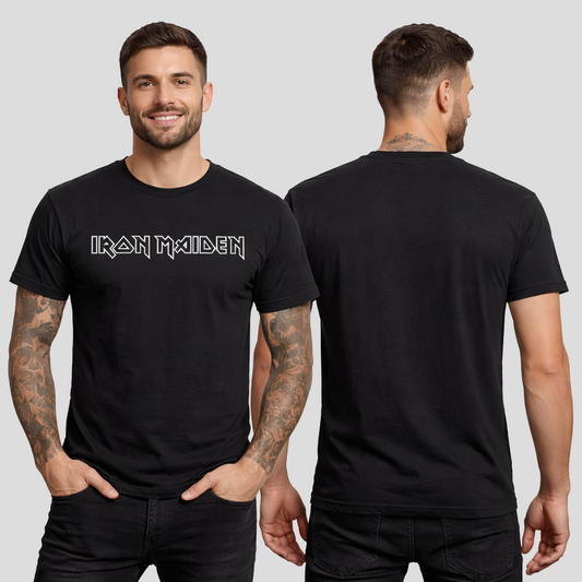 Camiseta Algodon Iron Maiden Logo Black