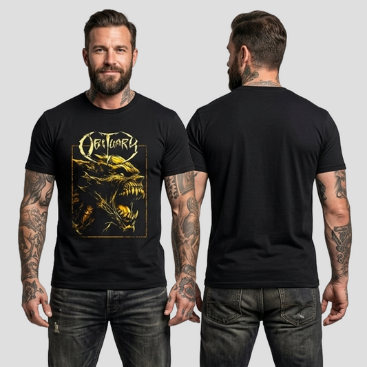 Camiseta Algodón Obituary Poster