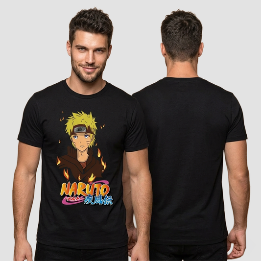 Camiseta Algodon Naruto Uzumaki Adolecente Art