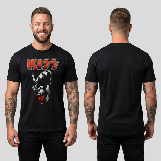 Camiseta Algodon Kiss Genne Simmons Face