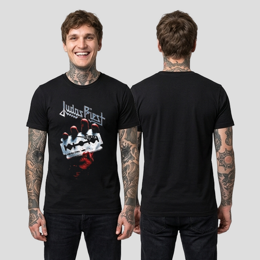 Camiseta Algodon Judas Priest British Steel 2