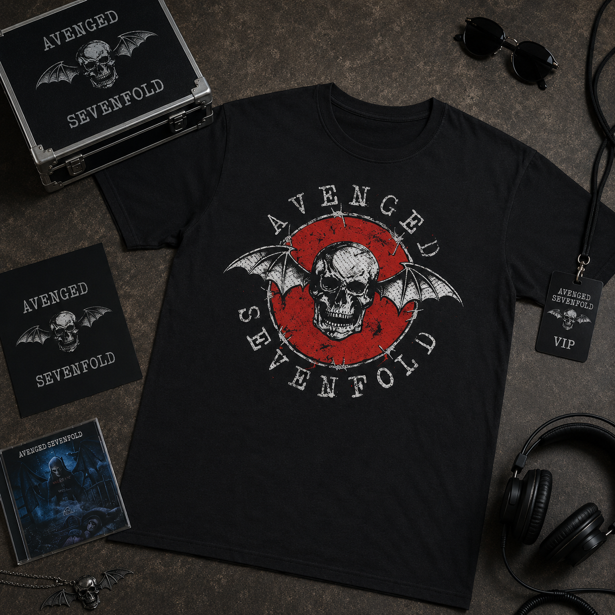 Camiseta Algodon Avenged Sevenfold Logo Art