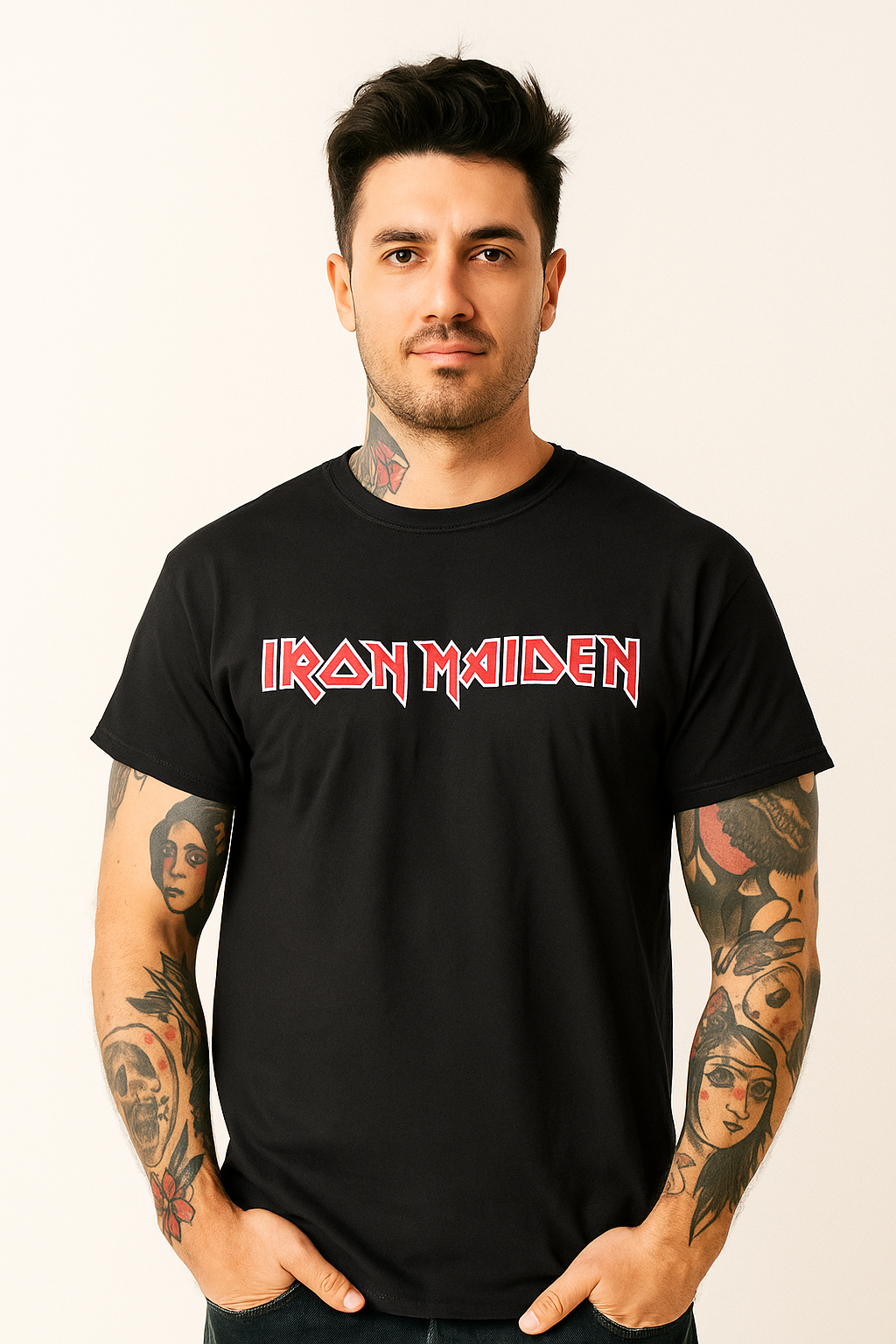 Camiseta Algodon Iron maiden Logo