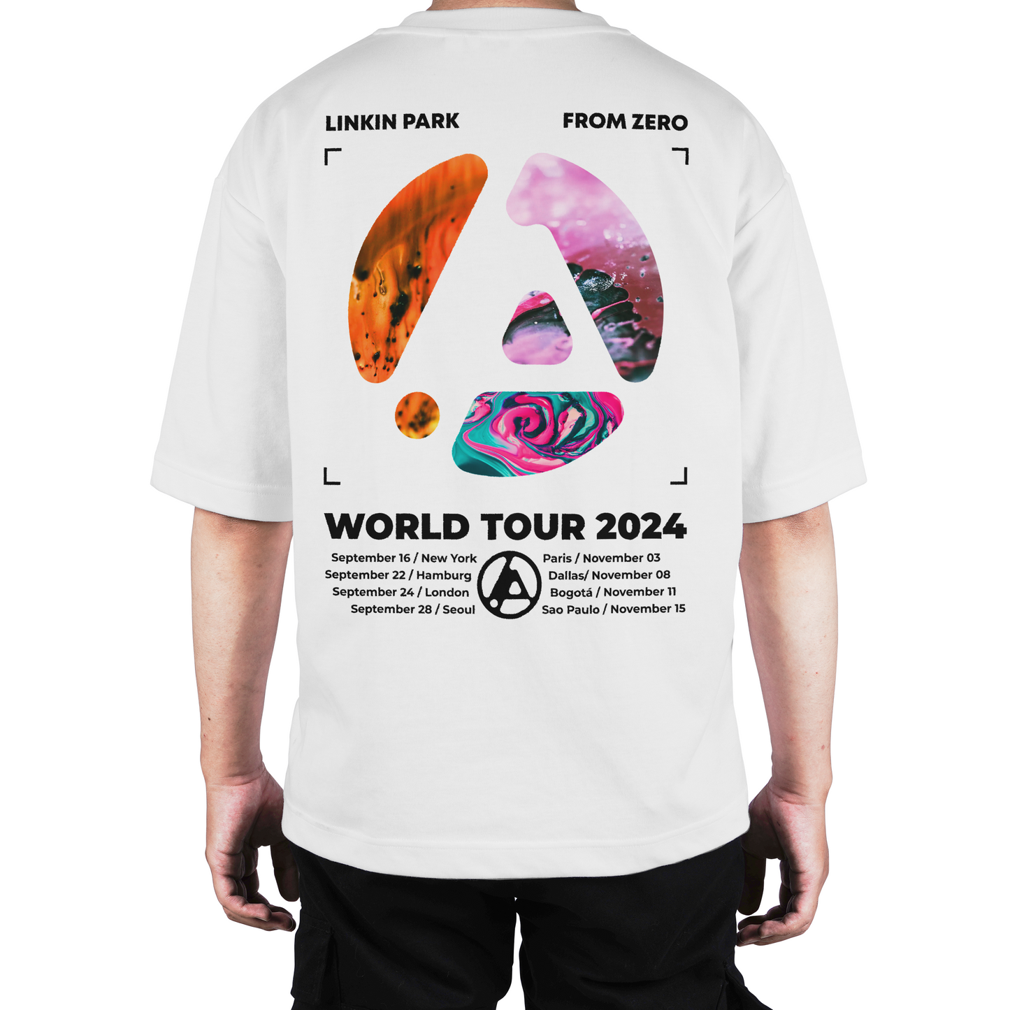 Camiseta Oversize Linkin Park From Zero Tour Orange