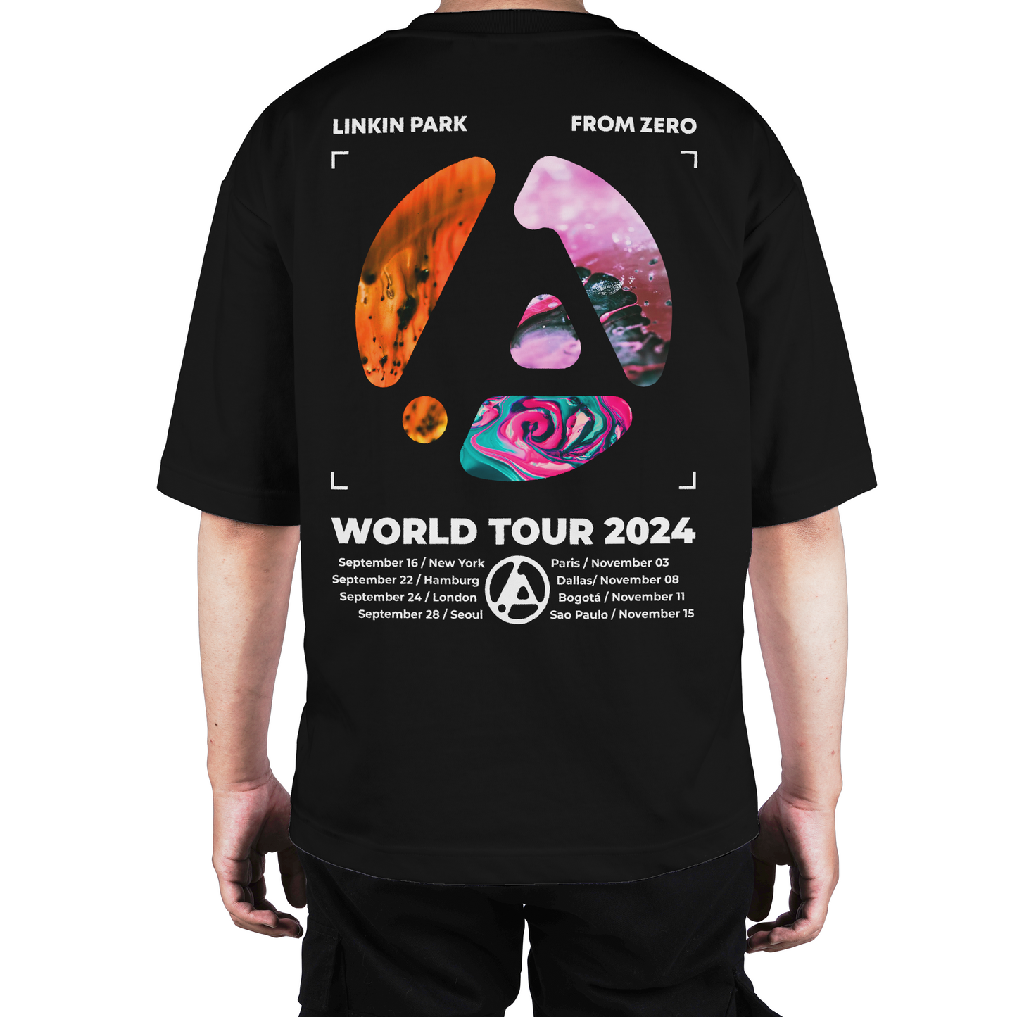 Camiseta Oversize Linkin Park From Zero Tour Orange