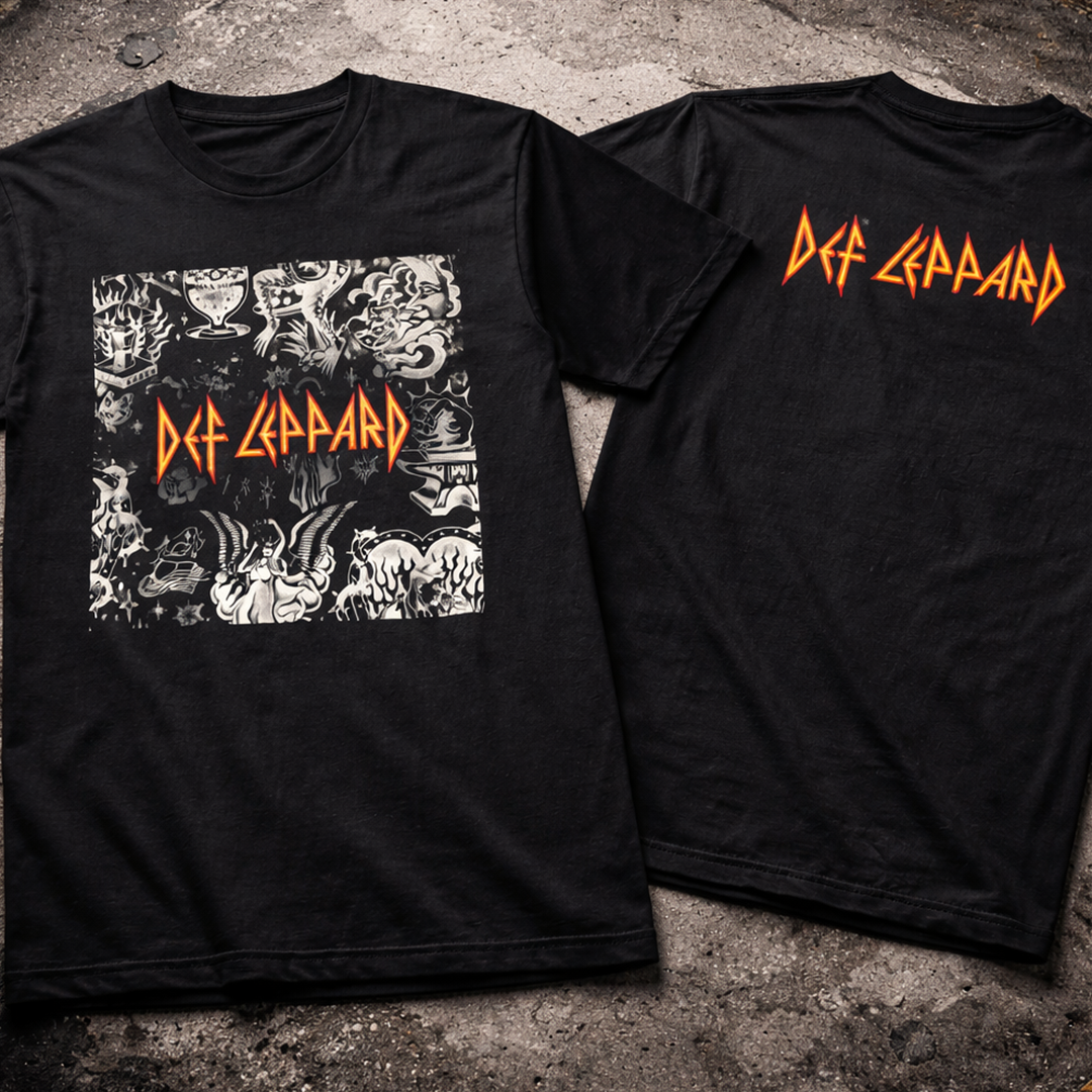 Camiseta Def Leppard Art Doble estampado