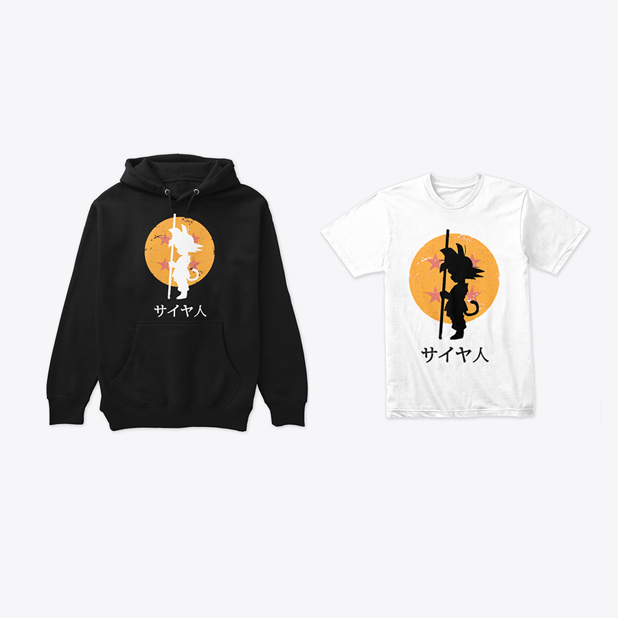 Combo Dragon Ball Goku Báculo: Buzo y Camiseta