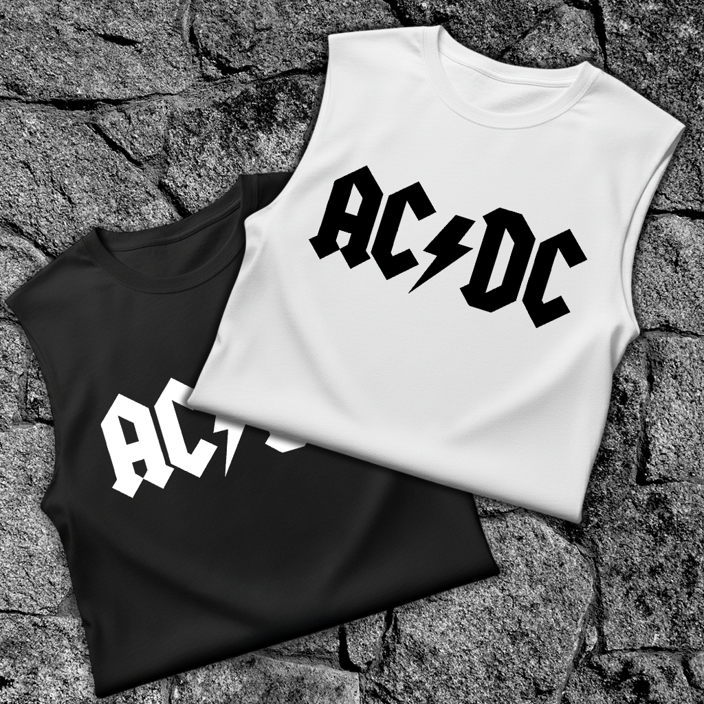 Esqueleto Manga Sisa ACDC logo Rock Style