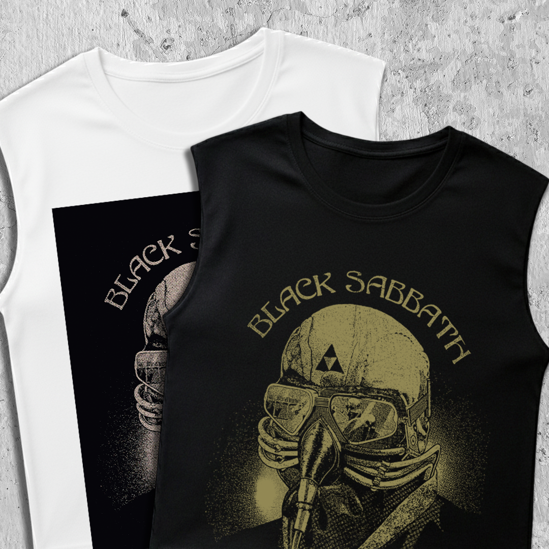 Esqueleto Manga Sisa Black Sabbath Rock Style