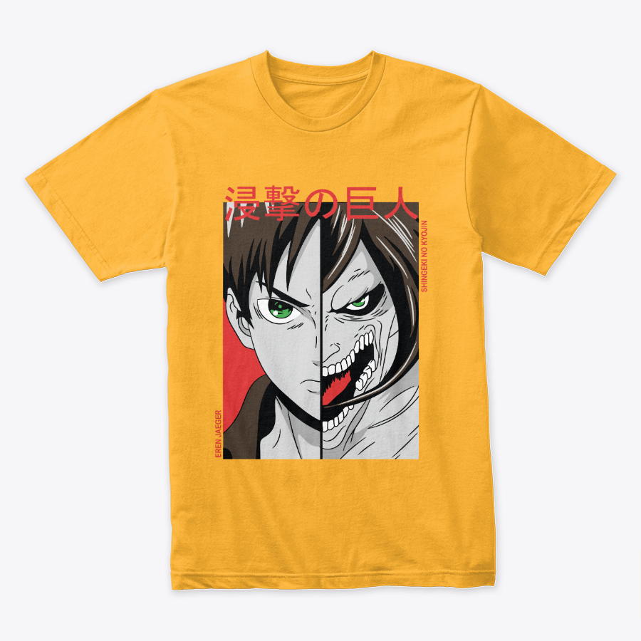 Camiseta Algodon Eren Shingeki No Kyojin Faces Poster