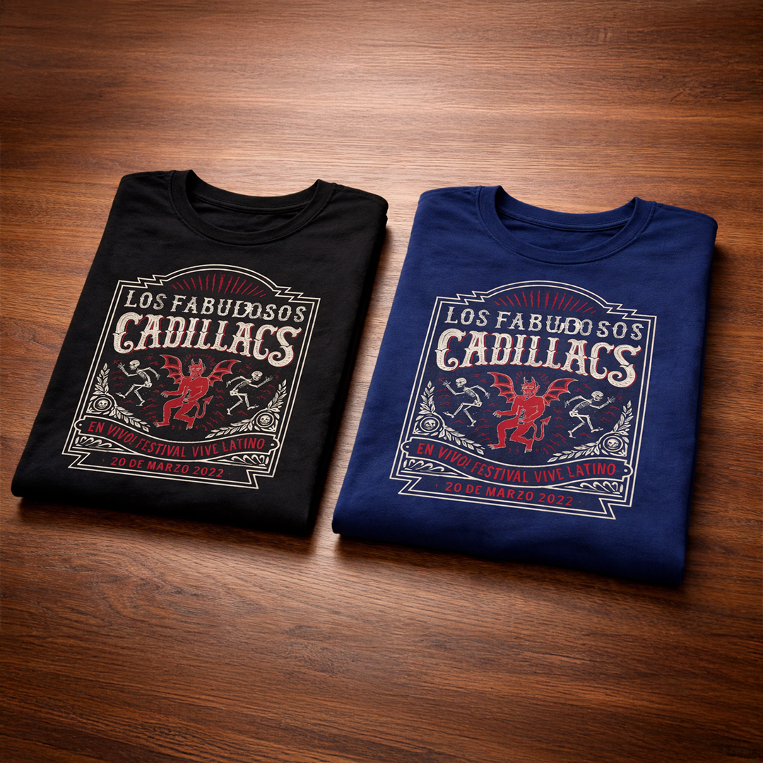 Camiseta Algodon Fabulosos Cadillacs Poster Style