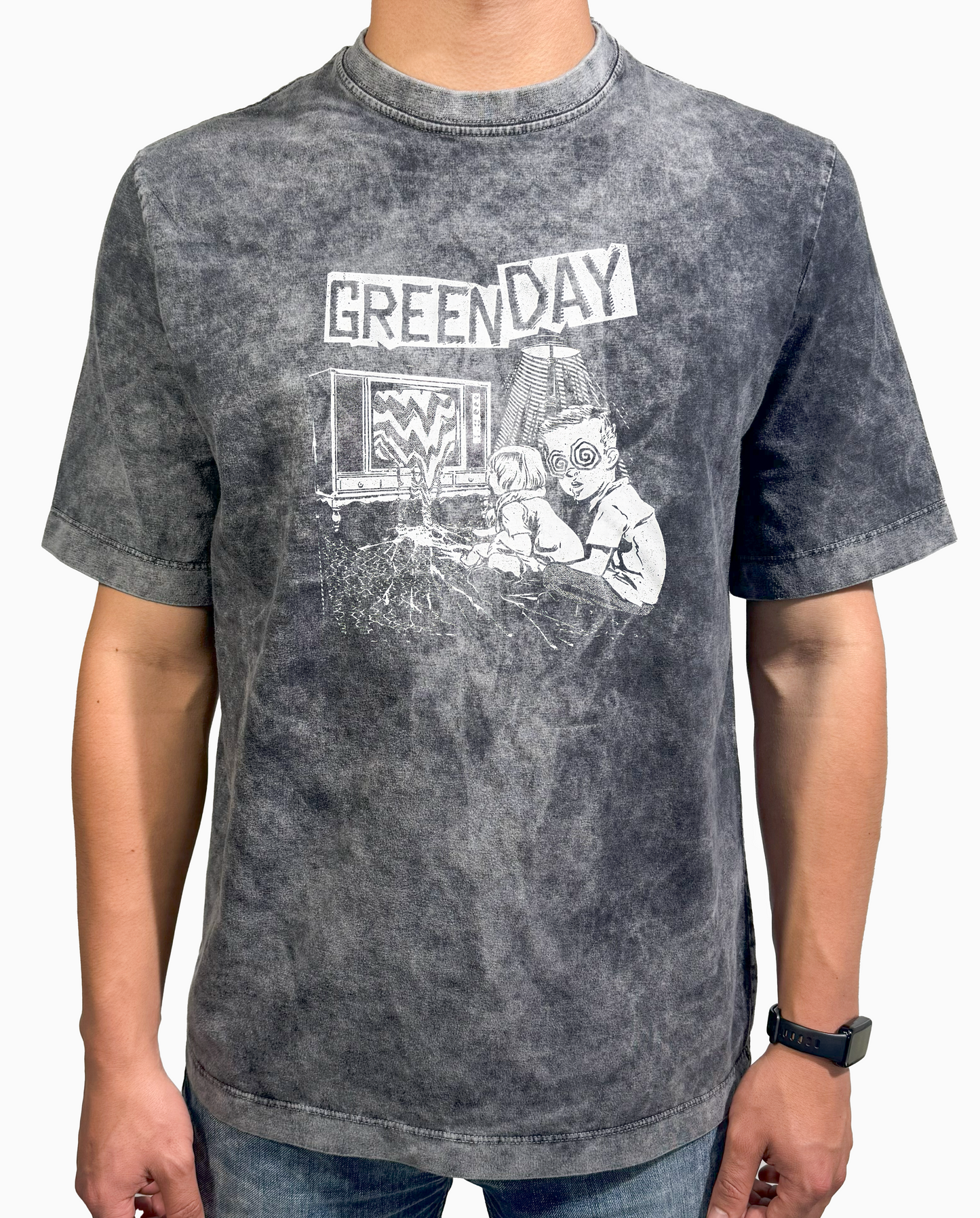 Camiseta Prelavada Algodon Green Day Art