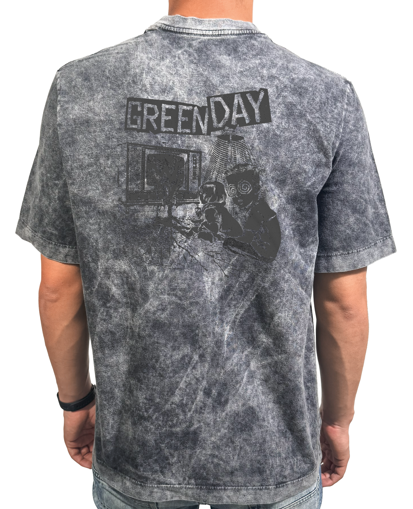 Camiseta Prelavada Algodon Green Day Art