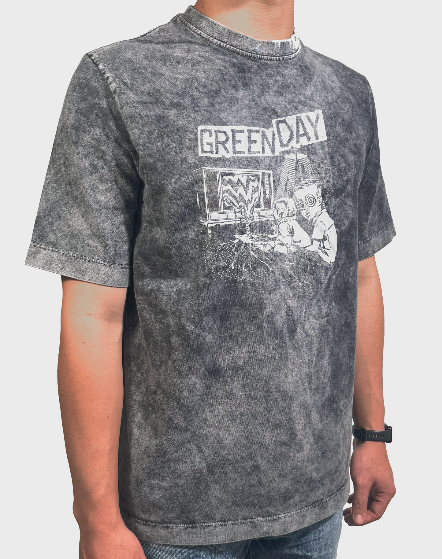 Camiseta Prelavada Algodon Green Day Art