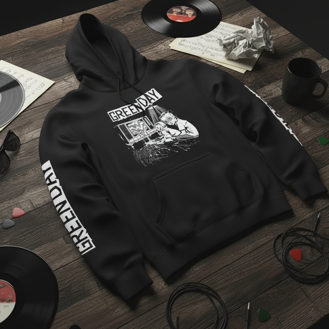 Buzo Capota Green Day Art Doble estampado