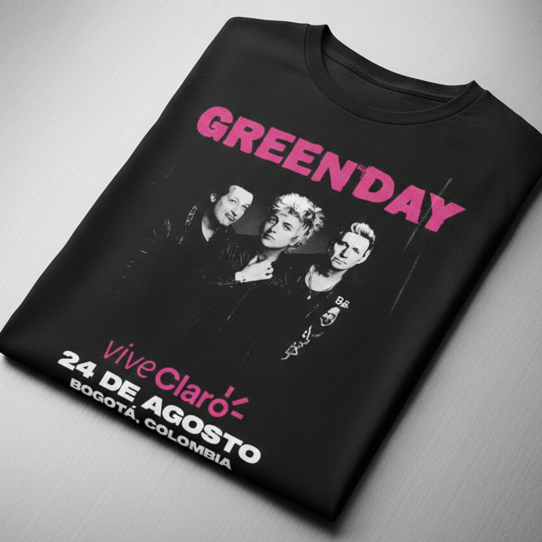 Camiseta Algodon Green Day Poster Gira