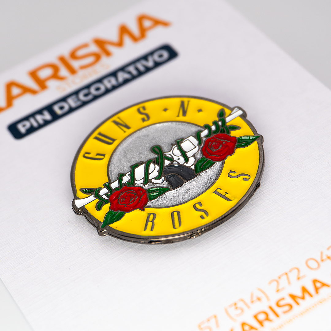 Pin Metálico Rock Guns and Roses Desgaste