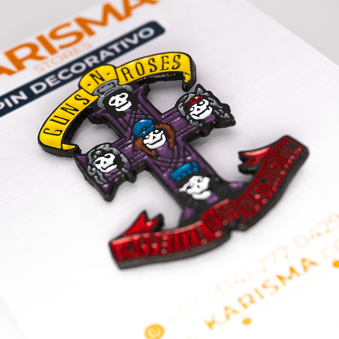 Pin Metálico Rock Guns and Roses Art